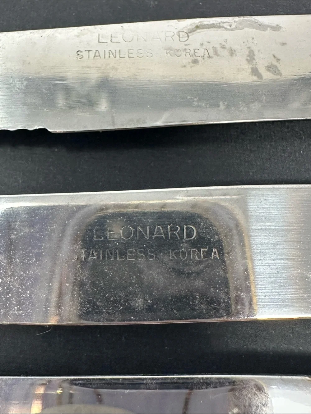 Leonard Stainless Set Of 4 Old  Rockport 9